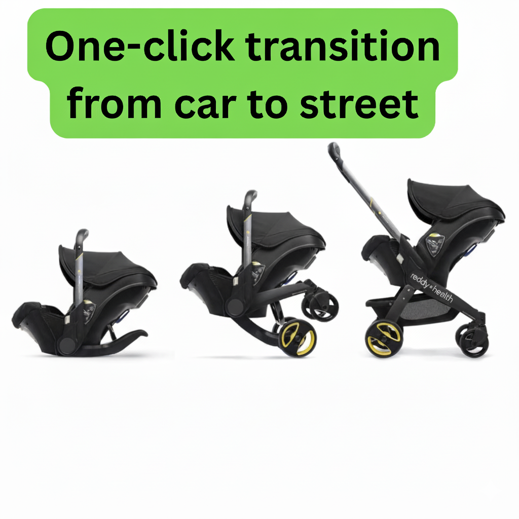 4-in-1 Cradle, Stroller, Car Seat for 0-24 Months
